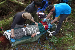 Picture of a Wilderness First Aid course